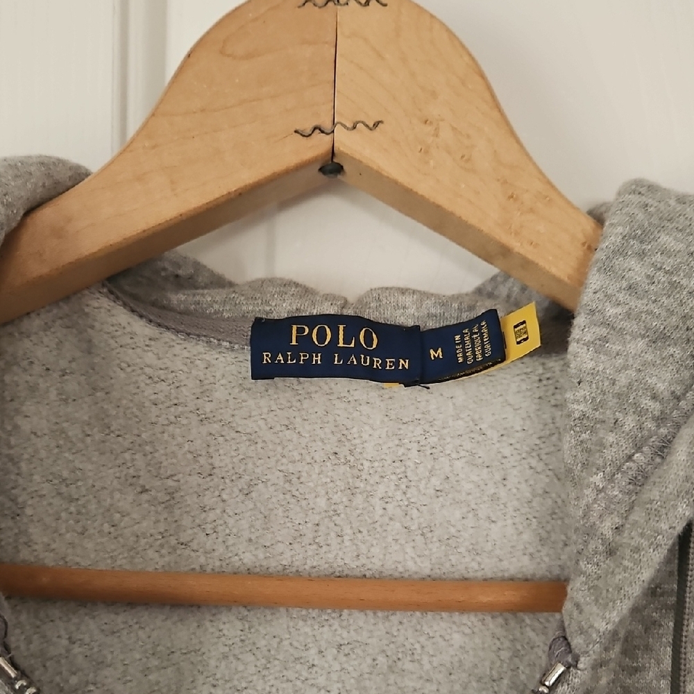 Polo by Ralph Lauren Heather Gray Zip-Up Hoodie - Picture 3 of 9